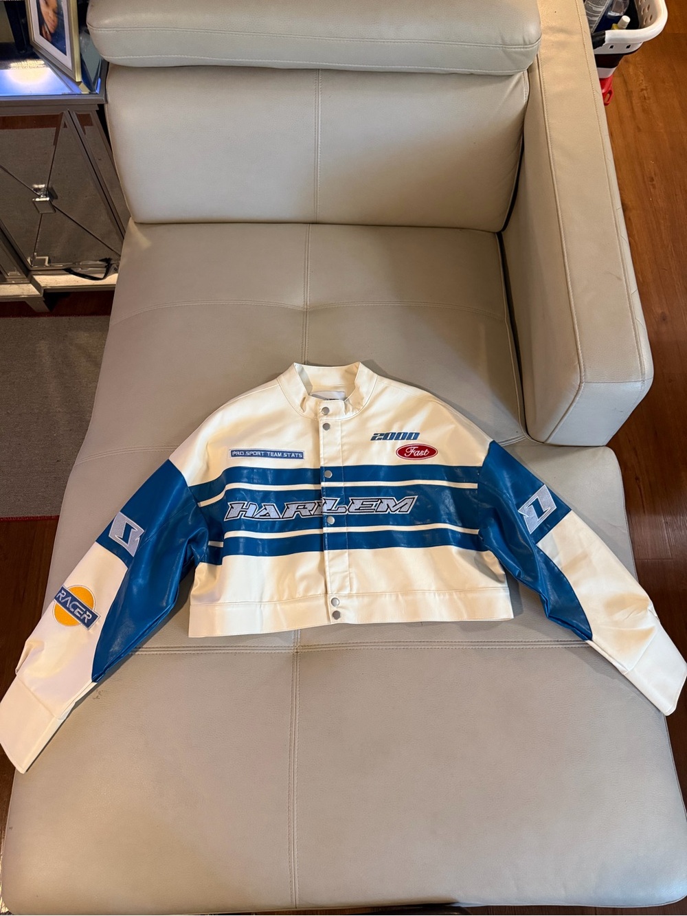 Harlem Blue & White Women’s Racing Jacket